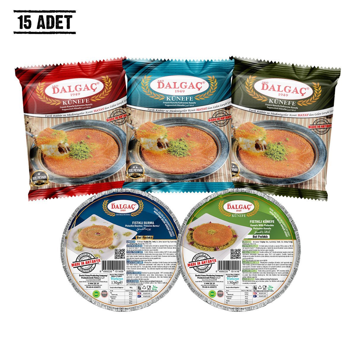 Karma Paket - Dondurulmuş Künefe, Fıstıklı burma