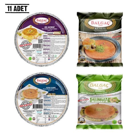 Lüks Paket - Dondurulmuş Künefe, Gül Katmeri ve Fıstıklı Burma