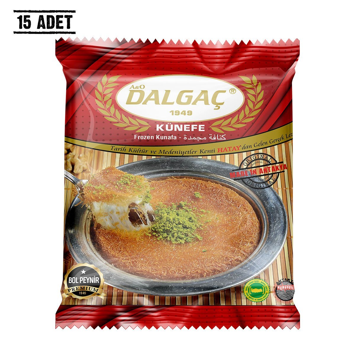 Dondurulmuş Peynirli Künefe 130 Gr Mini (15 Adet)