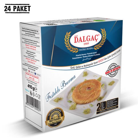 2 Adetli Kutu Dondurulmuş Fıstıklı Burma 410 Gr Büyük (24 Paket)