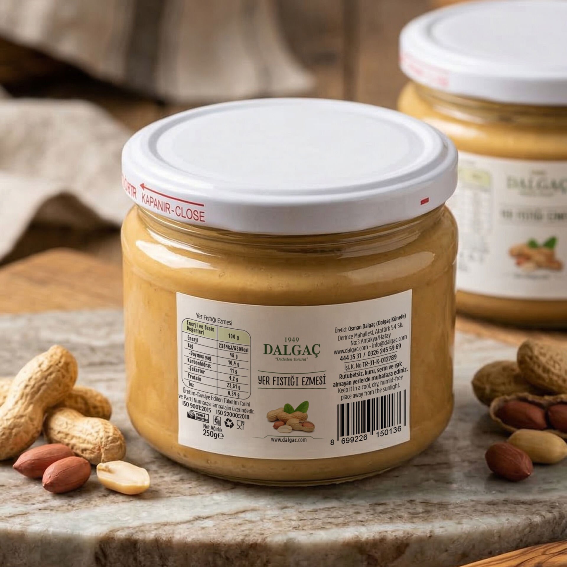 Yer Fıstığı Ezmesi 250 Gr